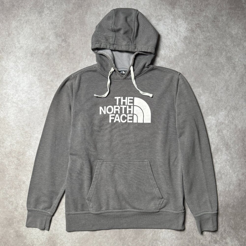 The North Face Men's Grey and White Hoodie